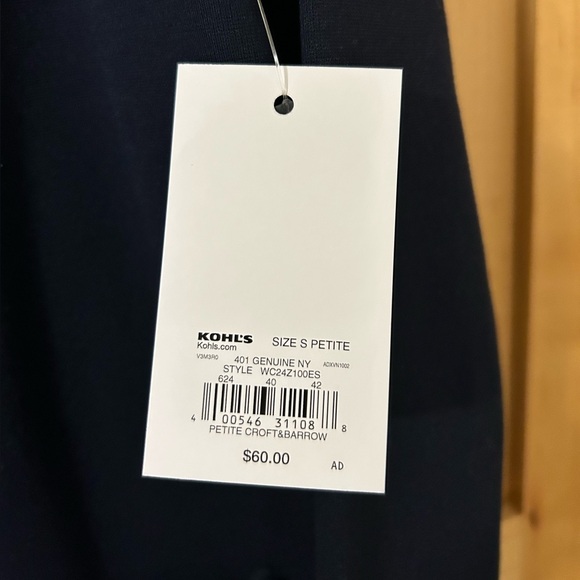 Croft & Barrow Navy Blazer - Picture 4 of 6